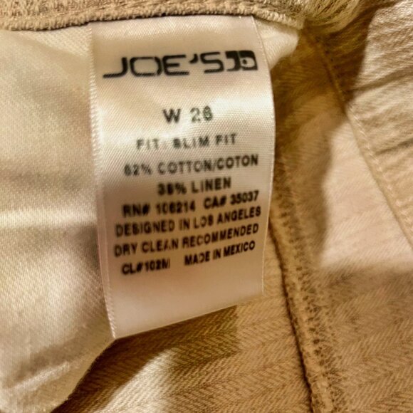 Joe's Jeans Linen Blend Summer Pant, Sz 26, EUC - Picture 8 of 8